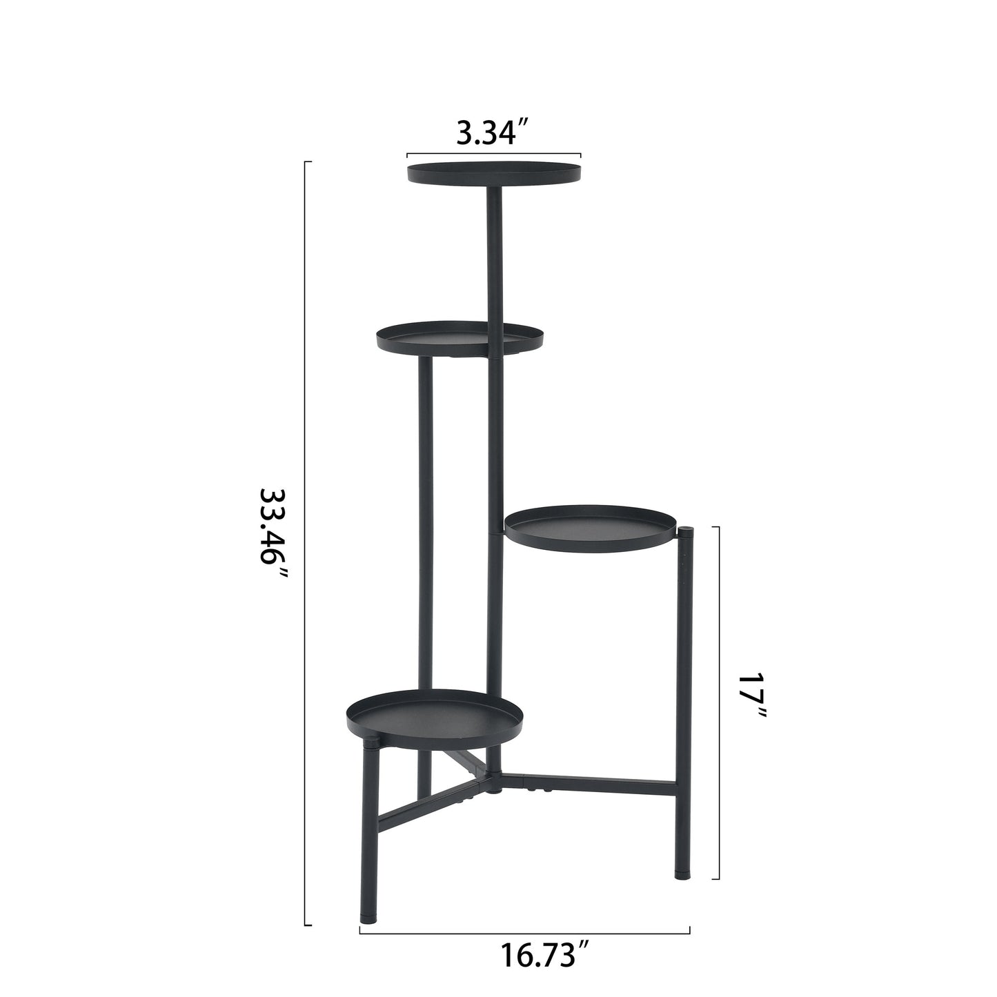 Hmorey 4-Tier Flower Plant Pot Shelf Stand Display Ladder Garden Rack Step Style Metal