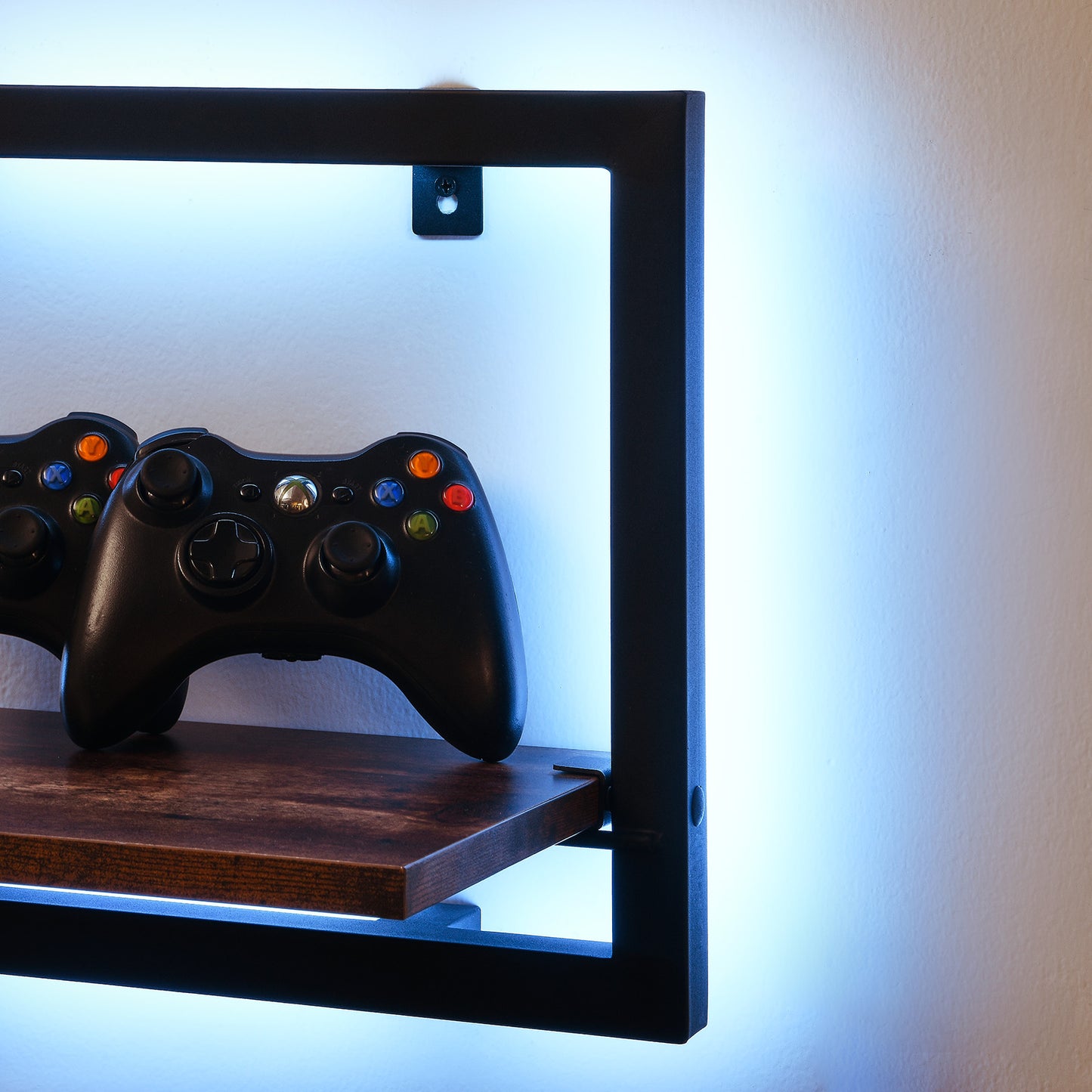 HMOREY LED Floating Display Shelf with Built-in Illuminated Lights Wall Mounted